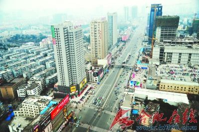長江路上的三里庵商圈全景